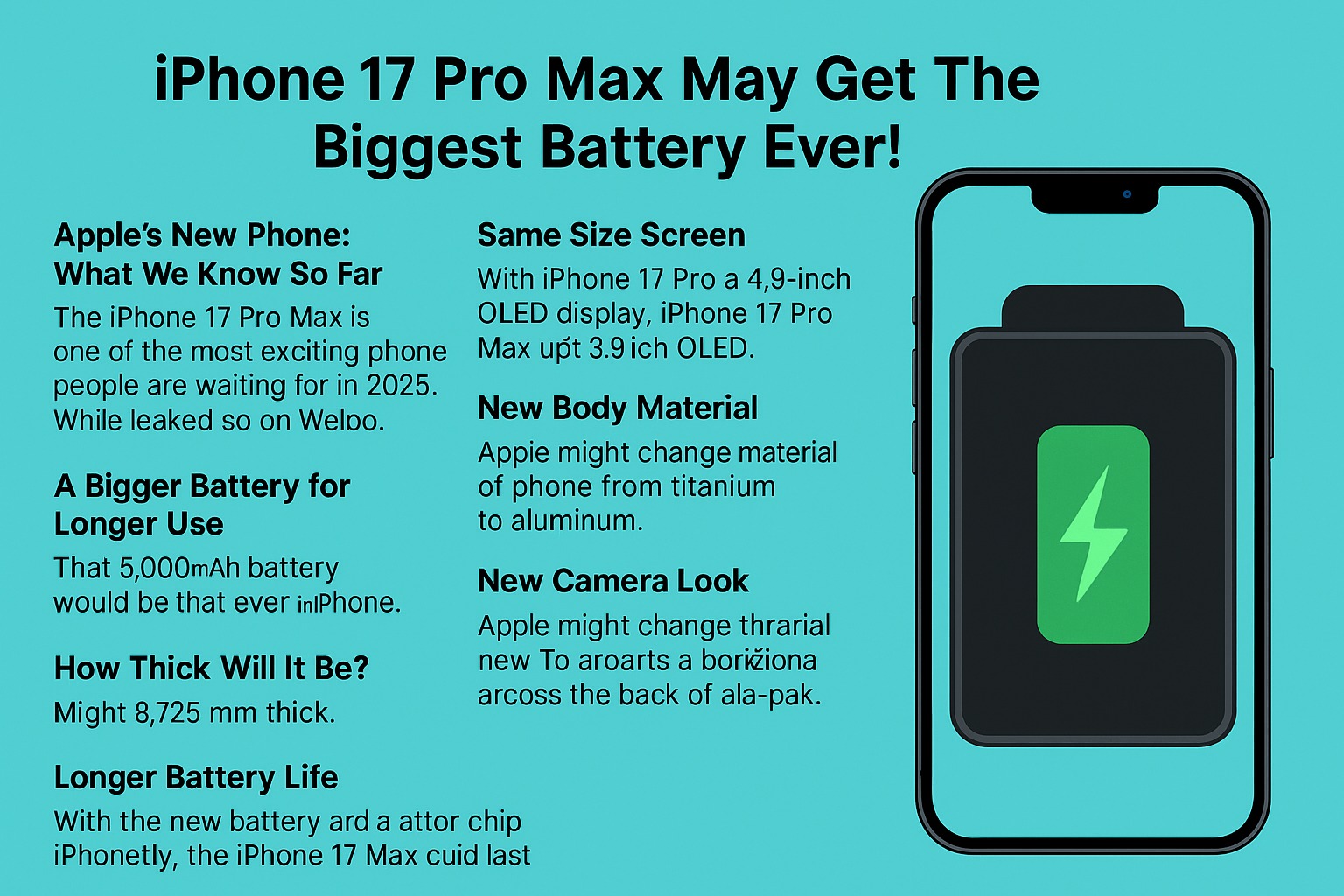 iPhone 17 Pro Max May Get The Biggest Battery Ever!