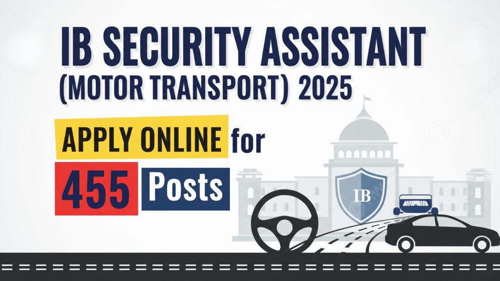 IB Security Assistant (Motor Transport) Recruitment 2025