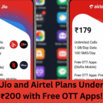 Jio and Airtel Plans Under ₹200 with Free OTT Apps!