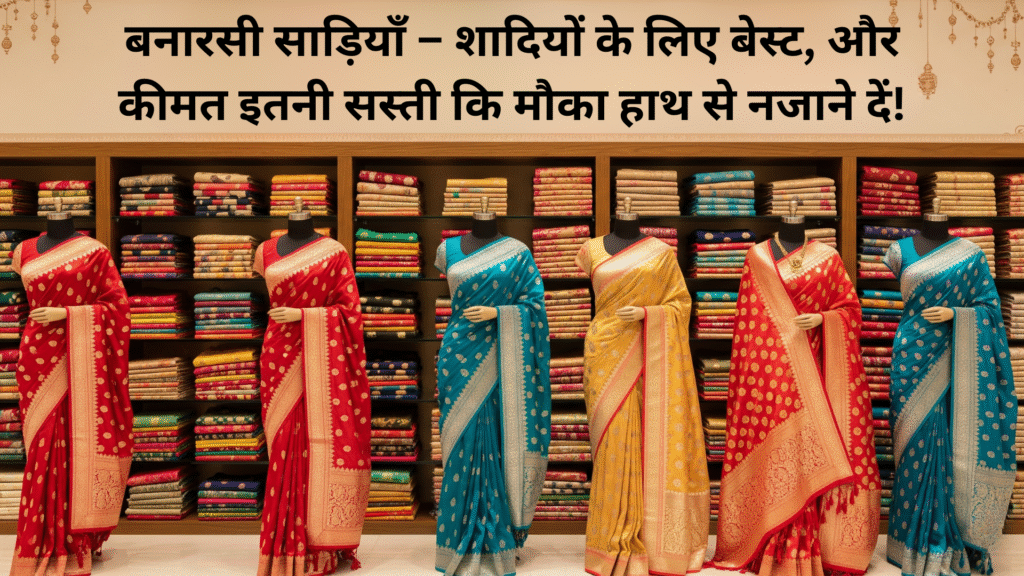 बनारसी साड़ियाँ – शादियों के लिए बेस्ट, और कीमत इतनी सस्ती कि मौका हाथ से नजाने दें!
