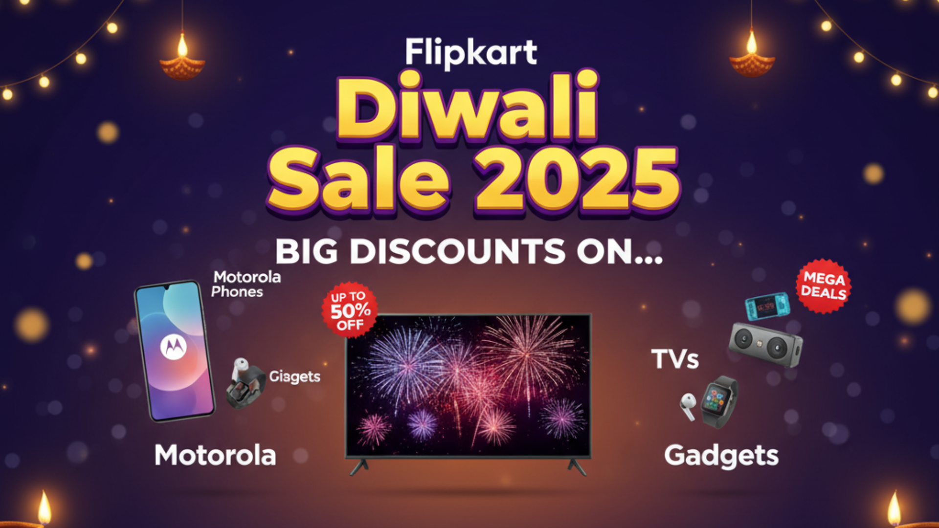 Flipkart Diwali Sale 2025 Big Discounts on Motorola Phones, TVs, and Gadgets!