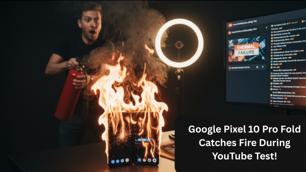 Google Pixel 10 Pro Fold Catches Fire During YouTube Test!
