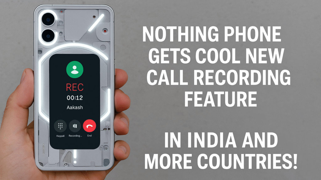 Nothing Phone Gets Cool New Call Recording Feature in India and More Countries!
