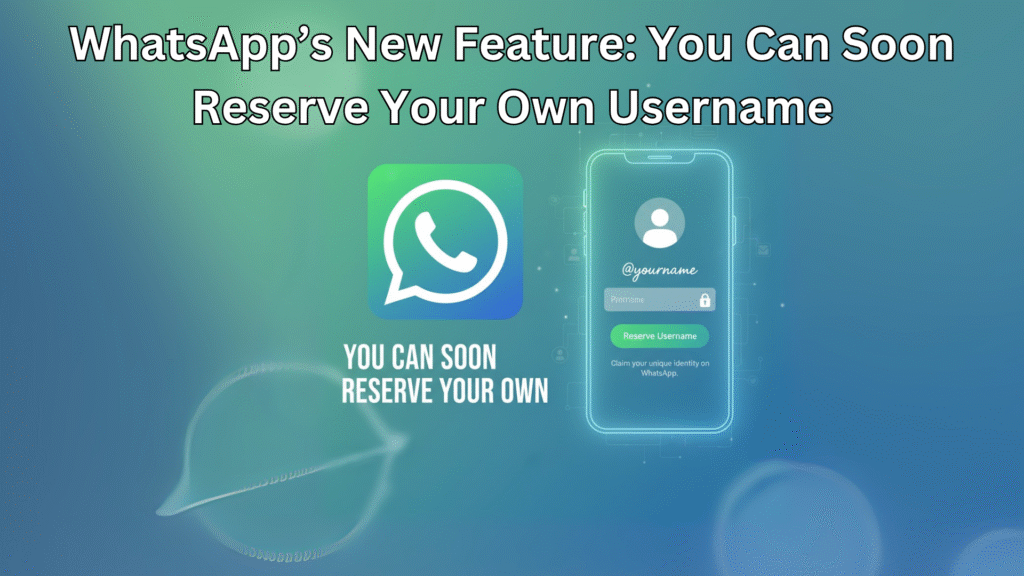 WhatsApp’s New Feature: You Can Soon Reserve Your Own Username