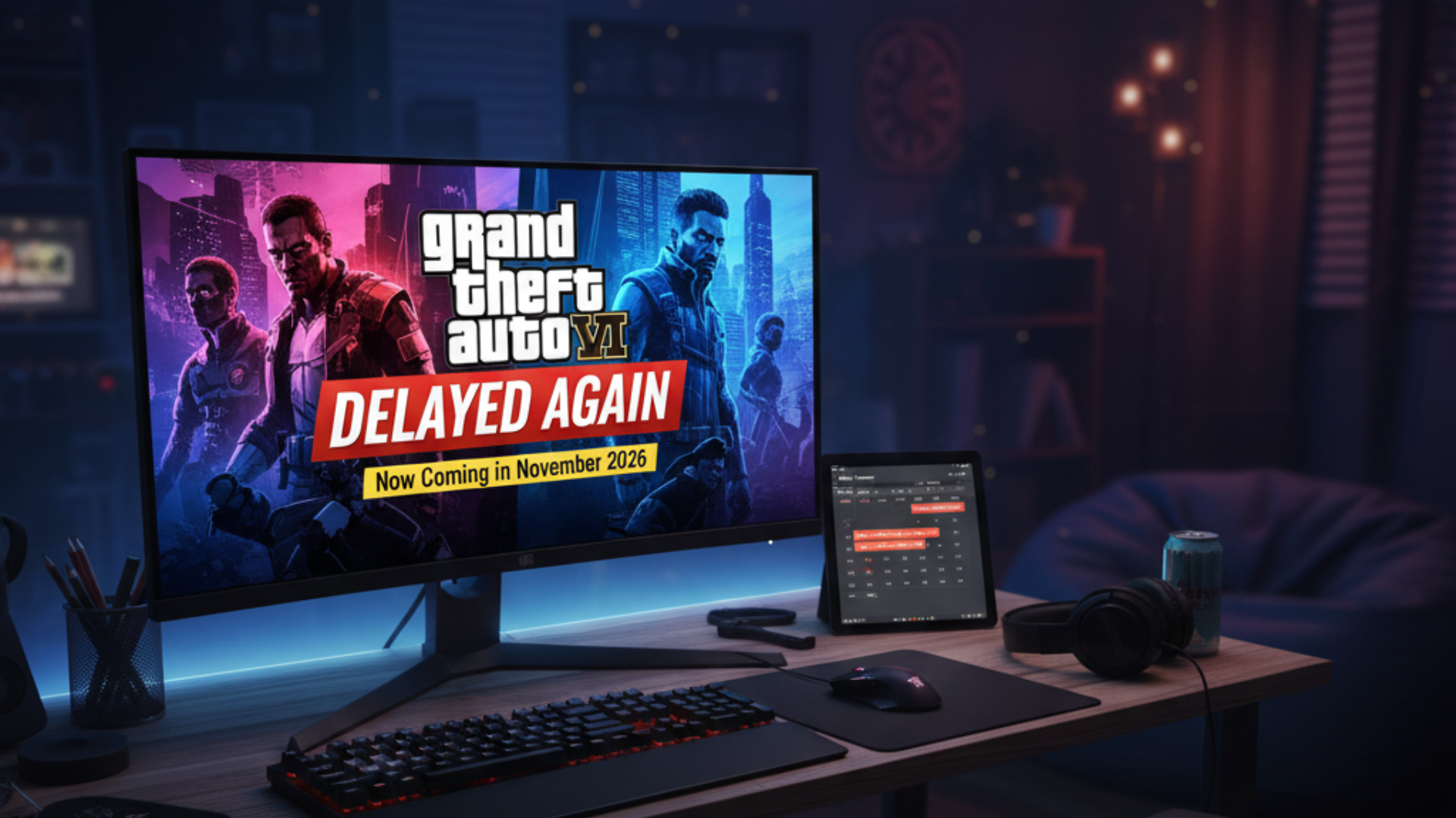 Grand Theft Auto 6 Delayed Again – Now Coming in November 2026