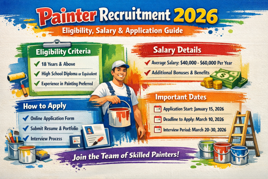 Painter Recruitment 2026 – Eligibility, Salary & Application Guide